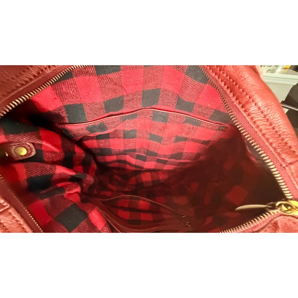 Liebeskind Berlin Anny Fire Red Leather Multi Pocket Satchel Crossbody Bag y2k - Picture 16 of 16